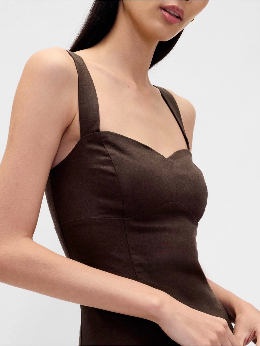 GAP Dark Brown Sleeveless Maxi Dress - Picture 5 of 9